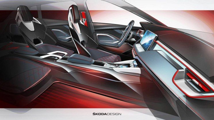 斯柯达发布VISION RS预告图 巴黎车展首发 